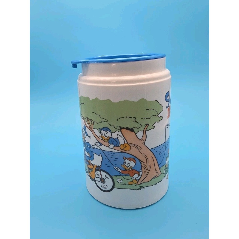 Vintage Walt Disney World Whirley Summer 1996‎ Travel Mug 90s Goofy Donald - Picture 2 of 6